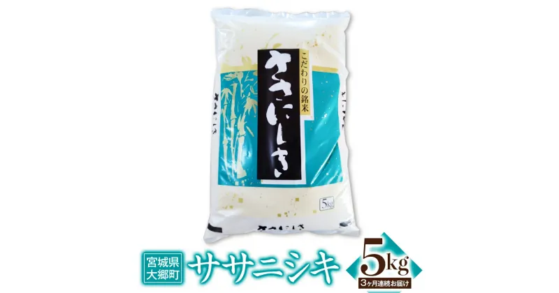 【ふるさと納税】[定期便／3ヶ月連続] 令和6年産 ササニシキ 5kg｜2024年 宮城産 大郷町 白米 米 コメ 精米 定期便 [0207]