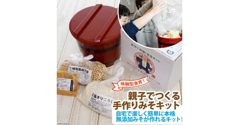 【ふるさと納税】自宅で体験型食育!「親子でつくる手作りみそキット」 [今野醸造 宮城県 加美町 44581362]