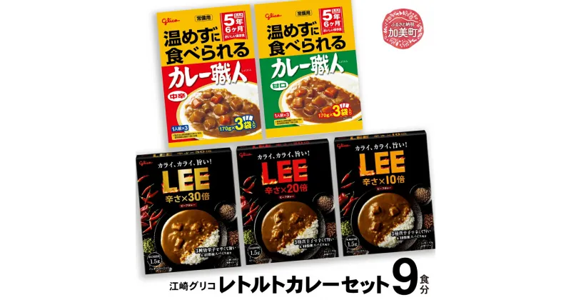 【ふるさと納税】レトルトカレー グリコ 9食入り セット｜glico 保存食 レトルト食品 レンジ 湯煎 備蓄 簡単調理 常温 温めるだけ カレー職人 甘口 中辛 非常食 防災グッズ 3年保存 5年保存 災害用保存食 防災セット LEE 辛口 激辛 スパイスカレー ビーフカレー