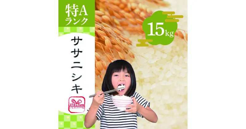 【ふるさと納税】いとうファームの令和6年産「ササニシキ」15kg | お米 精米 白米 ブランド米 銘柄米 ご飯 おにぎり お弁当 和食 産地直送 ※2024年10月下旬より順次発送予定