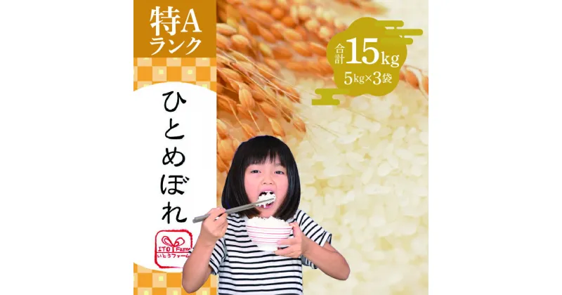 【ふるさと納税】いとうファームの令和6年産「ひとめぼれ」15kg（5kg×3袋）| お米 精米 白米 ブランド米 銘柄米 ご飯 おにぎり お弁当 和食 産地直送 ※2024年10月下旬より順次発送予定