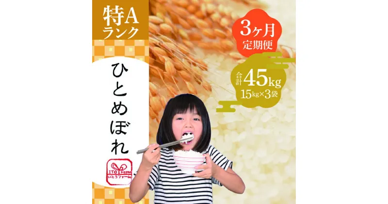 【ふるさと納税】【3ヶ月定期便】いとうファームの令和6年産「ひとめぼれ」15kg | 定期便・ お米 精米 白米 ブランド米 銘柄米 ご飯 おにぎり お弁当 和食 産地直送 ※2024年10月下旬より順次発送予定