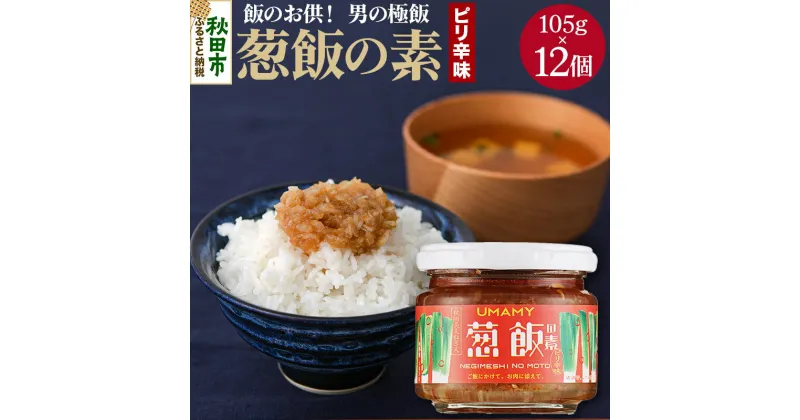 【ふるさと納税】ご飯のお供！男の極飯 葱飯の素 ピリ辛 105g×12個【訳アリ】 お惣菜