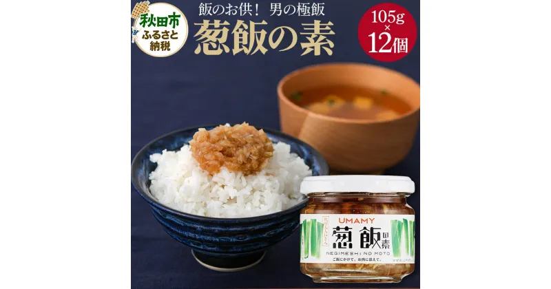 【ふるさと納税】ご飯のお供！男の極飯 葱飯の素 105g×12個【訳アリ】 お惣菜