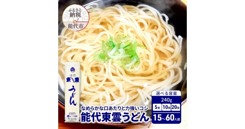 【ふるさと納税】選べる 容量 うどん 能代東雲うどん 240g 5束 10束 20束 麺 乾麺　お届け：ご入金確認後、2週間から1ヶ月程でお届けします。