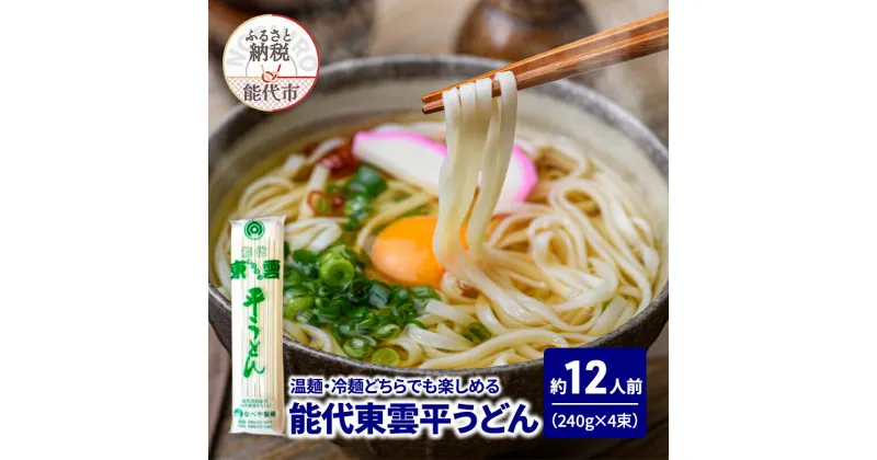 【ふるさと納税】うどん 能代東雲平うどん 240g(約3人前)×4束 麺 乾麺 鍋 冷たい 温かい ざるうどん 鍋の締め　お届け：ご入金確認後、2週間から1ヶ月程でお届けします。