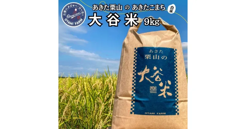 【ふるさと納税】新米 精米 令和6年産 あきた栗山 大谷米 あきたこまち 9kg 秋田県産 あきたこまち オータニファーム　お届け：ご入金確認後、2週間～1か月程度でお届けします。