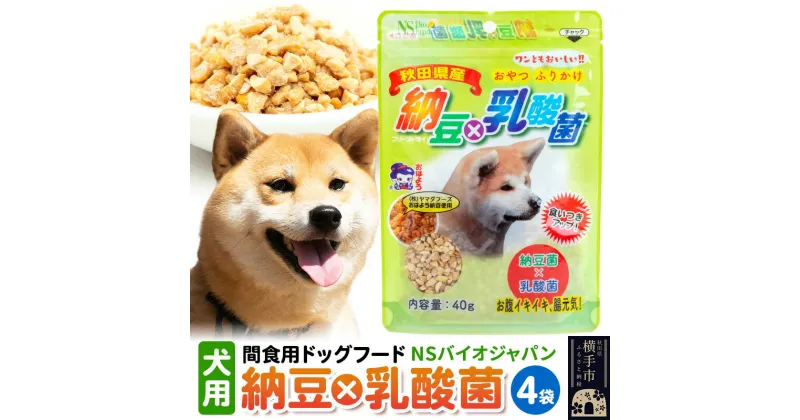 【ふるさと納税】間食用ドッグフード　納豆×乳酸菌(犬用)　4袋 ゆうパケット