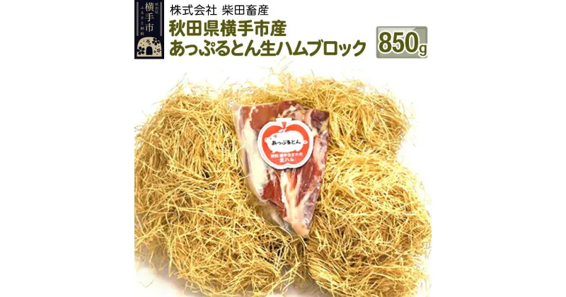 【ふるさと納税】秋田県横手市産 あっぷるとん生ハムブロック 850g