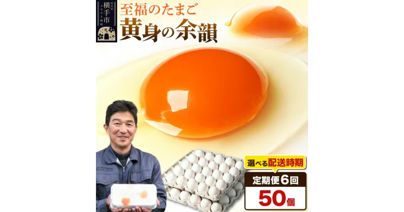 【ふるさと納税】《定期便6ヶ月》黄身の余韻 50個（業務用）【発送時期が選べる】6か月 6ヵ月 6カ月 6ケ月 卵 玉子 たまご 開始時期選べる