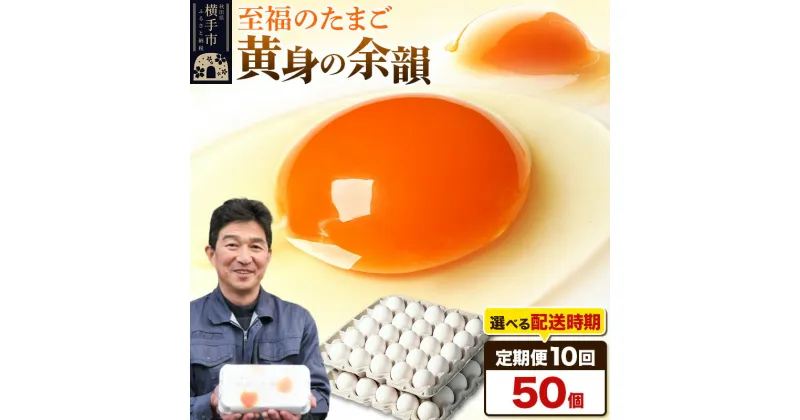 【ふるさと納税】《定期便10ヶ月》黄身の余韻 50個（業務用）【発送時期が選べる】10か月 10ヵ月 10カ月 10ケ月 卵 玉子 たまご 開始時期選べる