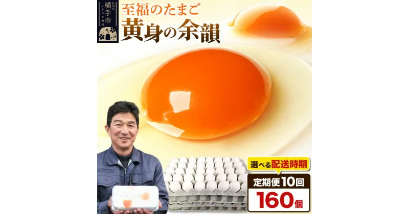 【ふるさと納税】《定期便10ヶ月》黄身の余韻 160個（業務用）【発送時期が選べる】10か月 10ヵ月 10カ月 10ケ月 卵 玉子 たまご 開始時期選べる