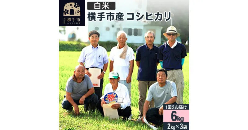 【ふるさと納税】【白米】令和6年産 横手産 コシヒカリ 6kg（2kg×3袋）