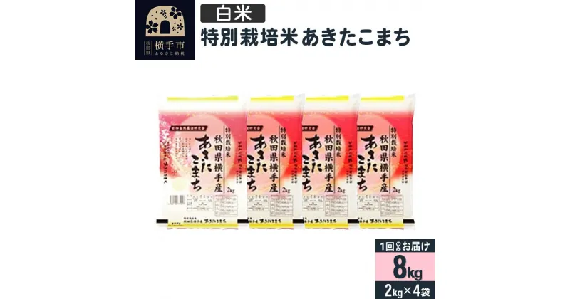 【ふるさと納税】【白米】令和6年産 特別栽培米 あきたこまち 8kg（2kg×4袋）