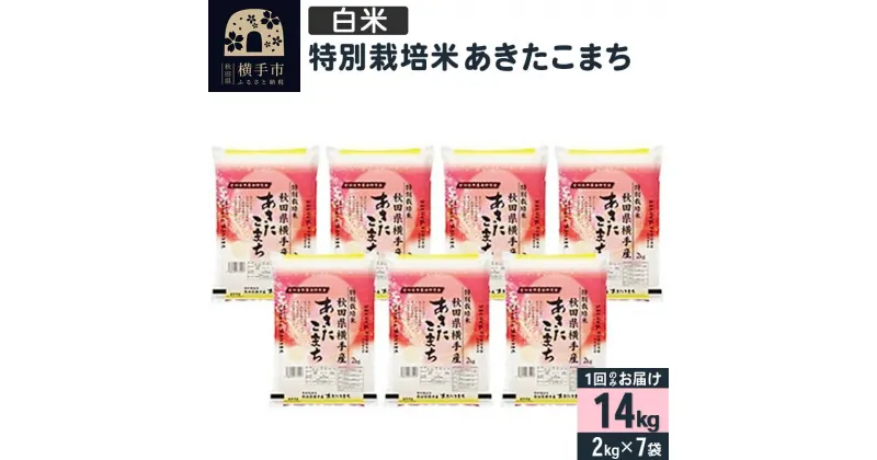 【ふるさと納税】【白米】令和6年産 特別栽培米 あきたこまち 14kg（2kg×7袋）