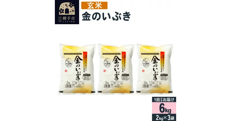 【ふるさと納税】【玄米】令和6年産 金のいぶき 6kg（2kg×3袋）