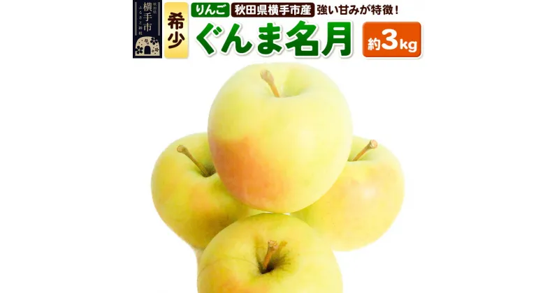 【ふるさと納税】希少品種！秋田県横手産 りんご ぐんま名月 約3kg