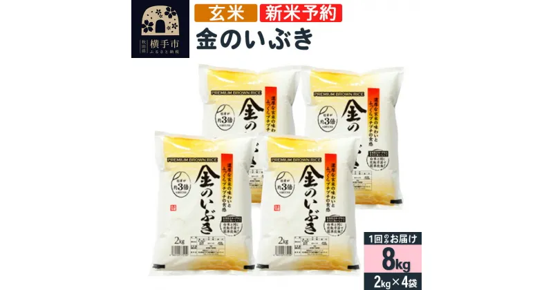 【ふるさと納税】【令和6年産新米予約】【玄米】金のいぶき 8kg（2kg×4袋）