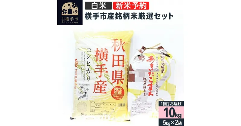 【ふるさと納税】【令和6年産新米予約】【白米】横手市産銘柄米厳選セット 10kg（5kg×2袋）