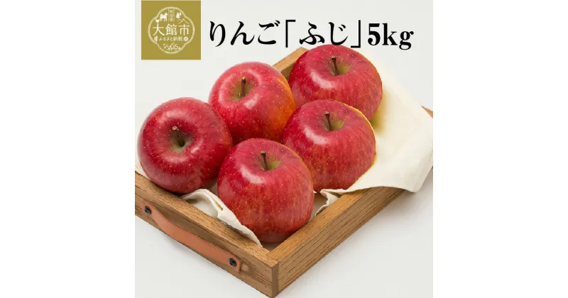 【ふるさと納税】【数量限定・期間限定】陽気な母さんのりんご「ふじ」　5kg　【65P3406】 リンゴ 林檎 詰合せ セット 季節 数量限定 大館市 秋田県 陽気な母さんの店 送料無料 ギフト フルーツ 果物 ふじ