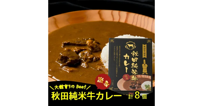 【ふるさと納税】秋田純米牛 カレー 8個入り ブランド肉 辛口 ご当地カレー 食べ比べ レトルト お手軽 贈答 秋田 東北