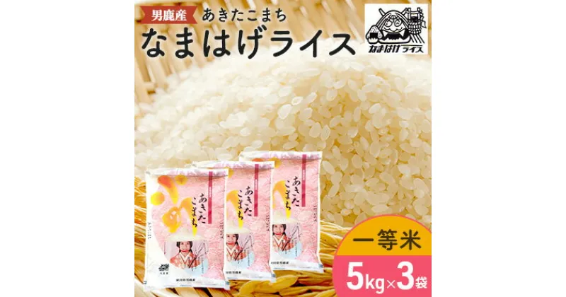 【ふるさと納税】R6年度産 先行予約 【あきたこまち】なまはげライス5kg×3　お米・精米・あきたこまち・計15kg・米