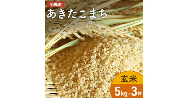 【ふるさと納税】R6年度産 あきたこまち 玄米 5kg×3袋/計15kg　 玄米 15kg お米 米 国産