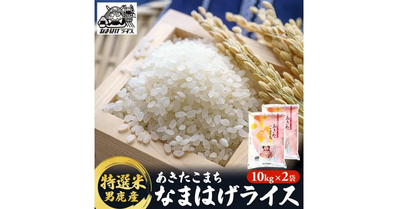 【ふるさと納税】R6年度産 先行予約 【あきたこまち】なまはげライス特選米10kg×2袋/計20kg　精米・お米・あきたこまち・米・秋田県産