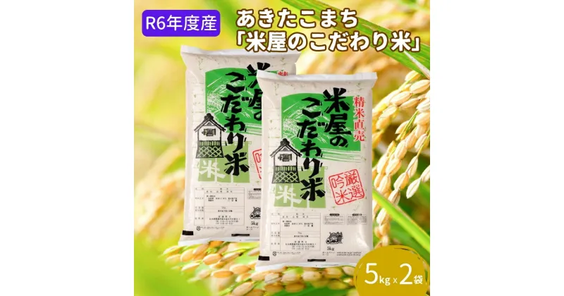 【ふるさと納税】R6年度産 『米屋のこだわり米』 あきたこまち 白米 5kgx2袋 吉運商店 秋田県 男鹿市　お米・あきたこまち・白米・米