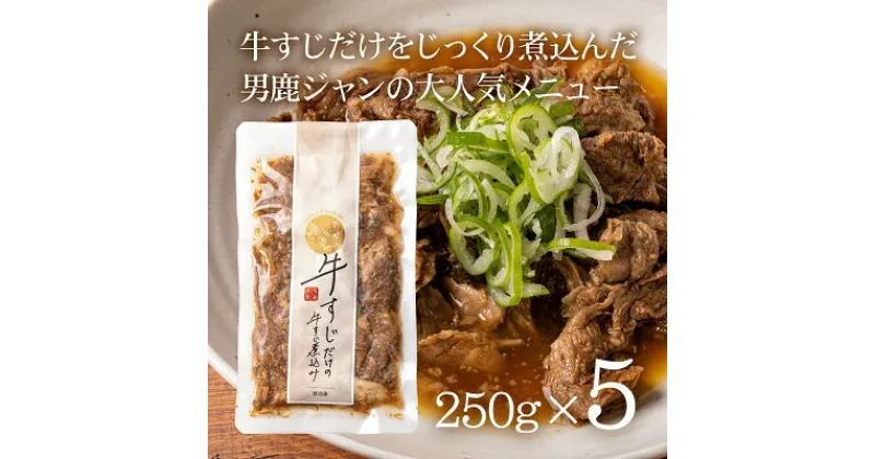 【ふるさと納税】牛すじだけの牛すじ煮込み 250g×5袋 箱入　お肉・牛肉・肉の加工品・加工品・惣菜・冷凍・煮込み