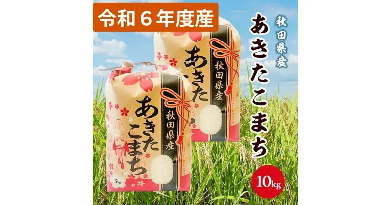 【ふるさと納税】令和6年産 秋田県産 あきたこまち 白米10kg(5kg×2袋) 9月下旬順次発送　お届け：2024年9月下旬～2025年9月下旬