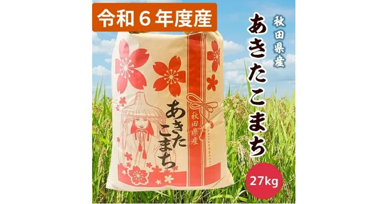 【ふるさと納税】令和6年産 秋田県産 あきたこまち 白米27kg 9月下旬順次発送　お届け：2024年9月下旬～2025年9月下旬