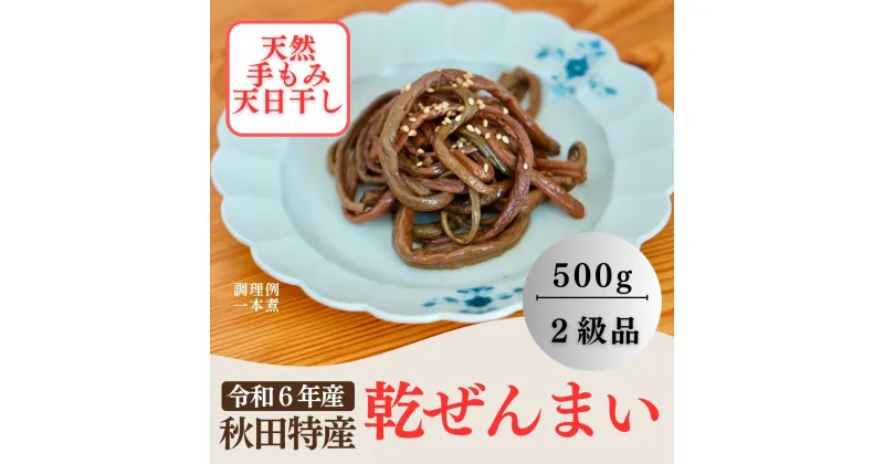 【ふるさと納税】天然乾ぜんまい天日干し手もみ仕上げ500g（太）[H5-7602]