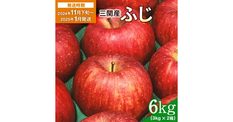 【ふるさと納税】【2024年11月下旬〜2025年1月発送】 三関産 りんご ふじ 6kg （3kg×2箱） 濃厚 で ジューシー ふるさと納税 りんご 旬 ふじりんご 果物 フルーツ 秋田県 三関 [B3-2603]