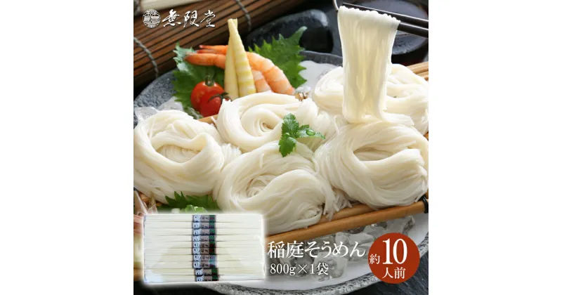 【ふるさと納税】稲庭そうめんチャック袋入800g(約10人前)[K12901]