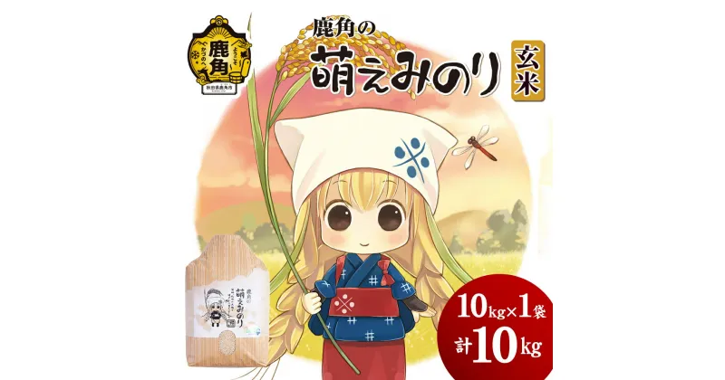 【ふるさと納税】《 先行予約 》 令和6年産 鹿角の 萌えみのり 玄米 10kg ( 10kg × 1袋 ) 米 お米 こめ コメ 県産米 国産米 10KG 10キロ 10k 10K 10K 10k 10キロ 10 秋田県 あきた 鹿角市 鹿角 送料無料 【安保金太郎商店】