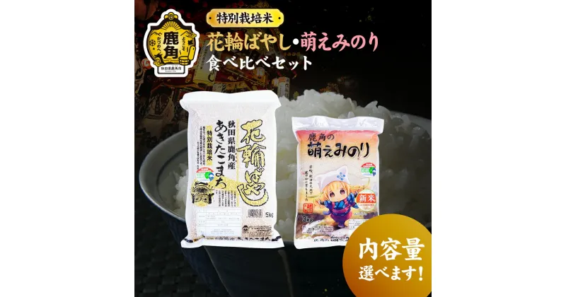 【ふるさと納税】《 先行予約 》 令和6年産 特別栽培米 食べ比べ セット あきたこまち ／ 萌えみのり 白米 米 お米 おこめ 県産米 国産米 生活 応援米 お中元 お歳暮 新生活 グルメ ギフト 故郷 秋田 あきた 鹿角市 鹿角 送料無料 【安保金太郎商店】