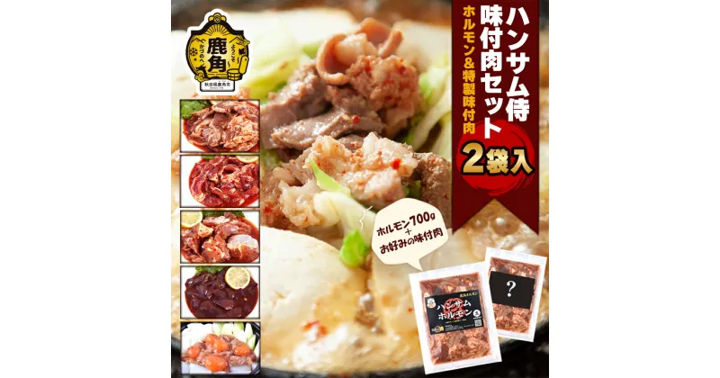 【ふるさと納税】ハンサム侍 特製だれ使用 ホルモン 700g + 選べる加工肉 牛 豚 鶏 レバー モツ 鍋 ホルモン もつ 焼肉 ブランド豚 豚肉 おかず おつまみ 食べやすい お歳暮 グルメ ギフト 故郷 秋田 あきた 鹿角市 鹿角 鹿角ホルモン 送料無料 【ハンサム侍】