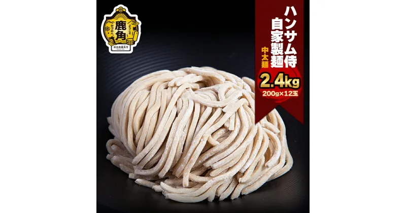 【ふるさと納税】 ハンサム侍 自家製麺 「 中太麺 」6袋（1袋2玉入） 麺 中華 ラーメン 拉麺 太麺 おつまみ 食べやすい お歳暮 グルメ ギフト 故郷 秋田 あきた 鹿角市 鹿角 極太 自家製 送料無料 【ハンサム侍】