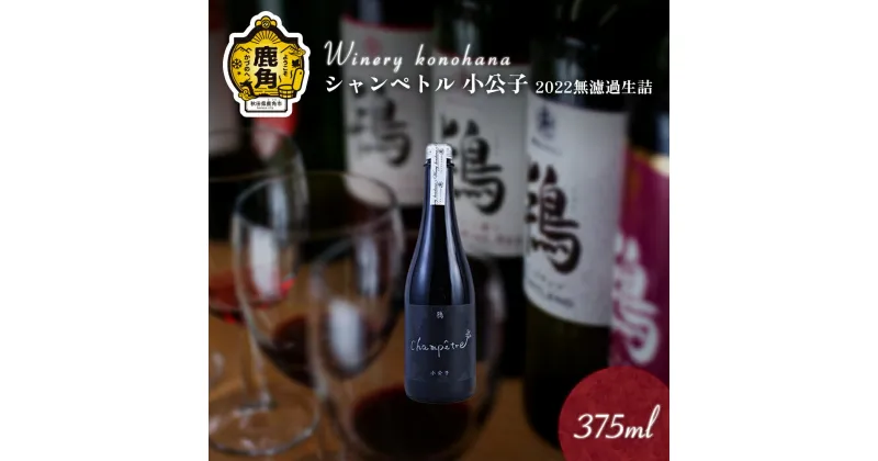 【ふるさと納税】 シャンペトル 小公子2022無濾過生詰 赤 辛口（微発砲）375ml 1～12本 選べる 内容量 小公子 ワイン 飲みやすい ぶどう 県産ブドウ お中元 お歳暮 お取り寄せ 母の日 父の日 グルメ ギフト 秋田 鹿角市 送料無料 MKpaso【ワイナリーこのはな】