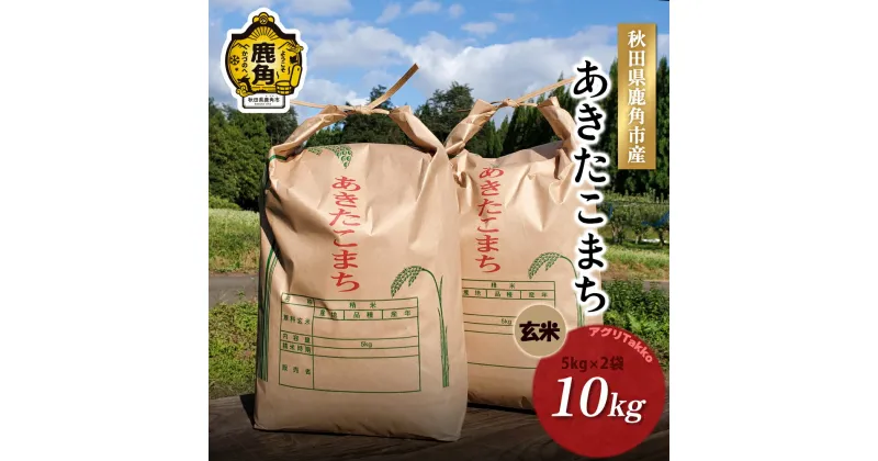 【ふるさと納税】 米 令和6年産 秋田県産 あきたこまち 玄米 10kg ( 5kg × 2袋 ) お米 ご飯 ごはん 新米 県産 国産 お中元 お歳暮 お取り寄せ グルメ ギフト 故郷 秋田 あきた 鹿角市 鹿角 送料無料 【アグリTakko】