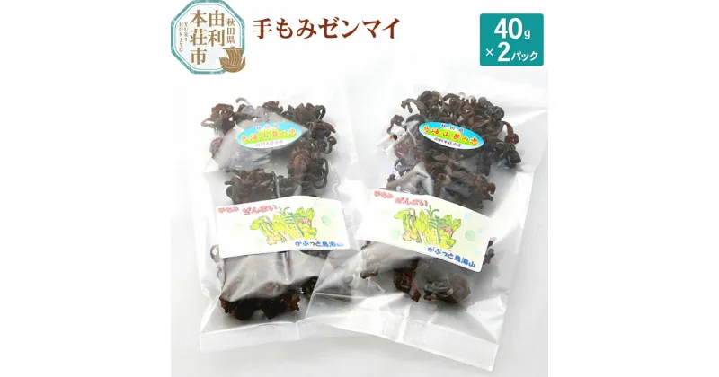 【ふるさと納税】山菜 秋田県産 手もみゼンマイ 40g×2パック【6月中旬以降発送】