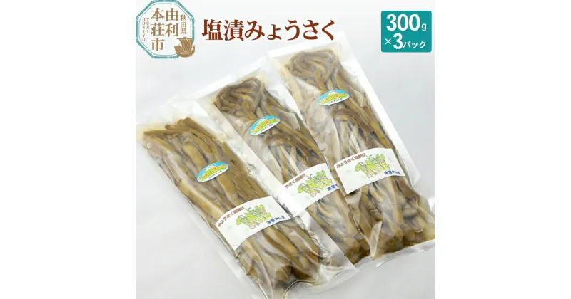 【ふるさと納税】山菜 塩漬 みょうさく 300g×3