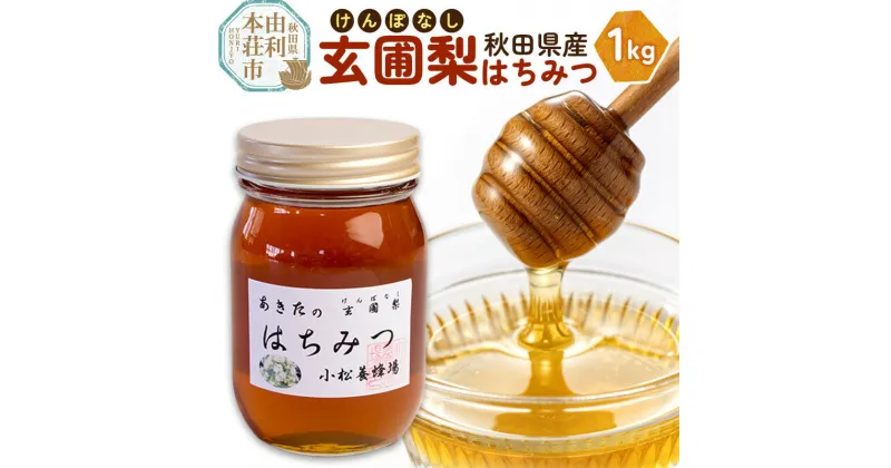 【ふるさと納税】小松養蜂場 はちみつ 秋田県産 100％ 玄圃梨蜂蜜 1kg【8月より順次発送】