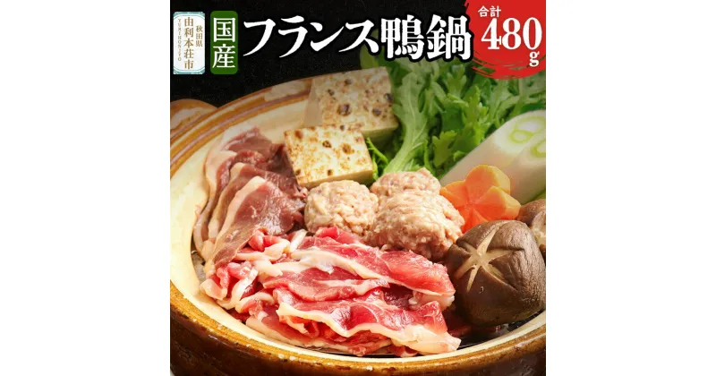 【ふるさと納税】国産 フランス鴨 鍋ミックスセット 合計480g (ロース・もも肉ミックススライス240g×2 スープ200ml×4個)