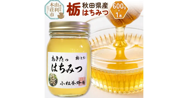 【ふるさと納税】小松養蜂場 はちみつ 秋田県産 100％ 栃蜂蜜 600g【8月より順次発送】