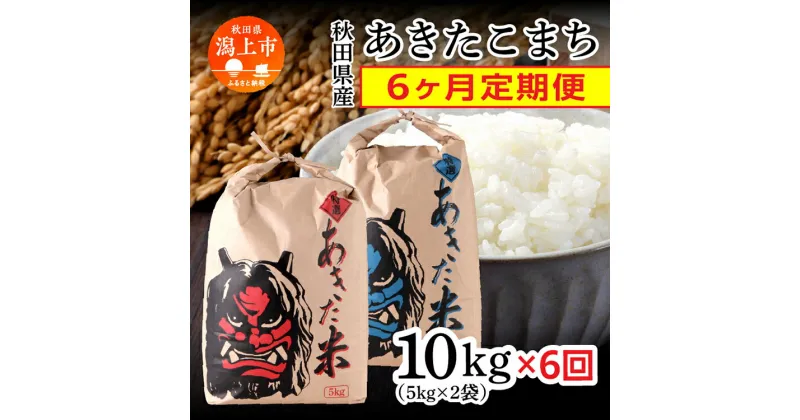 【ふるさと納税】 新米 令和6年 定期便 6か月 10kg 5kg × 2袋 精米 直送 あきたこまち 米 お米 こめ おこめ コメ ブランド米 美味しい 産地直送 贈り物プレゼント おいしいお米 秋田こまち 六ヶ月 6ヶ月 訳あり 定期 一人暮らし 【鎌仁商店】