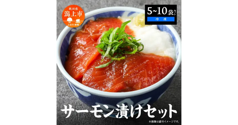 【ふるさと納税】 サーモン漬け丼セット 60g 選べる袋数 5袋 10袋 訳アリ 訳あり 簡易包装 冷凍 時短 簡単調理 お手軽 小分け パック 個包装 一人暮らし 海鮮丼 海鮮 鮭 季節 魚 漬け 丼 魚介 おすすめ 送料無料 【西村魚屋】