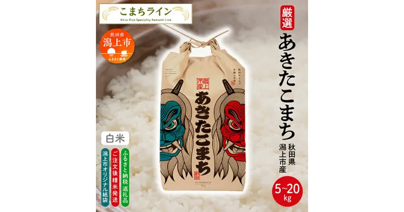 【ふるさと納税】 あきたこまち 《白米》なまはげ 米袋 新米 5kg 10kg 15kg 20kg 白米 米 一等米 ギフト パッケージ デザイン 限定デザイン 紙袋 リメイク 工作 お面 こども 秋田のお土産 こめ コメ 秋田 潟上市 【こまちライン】