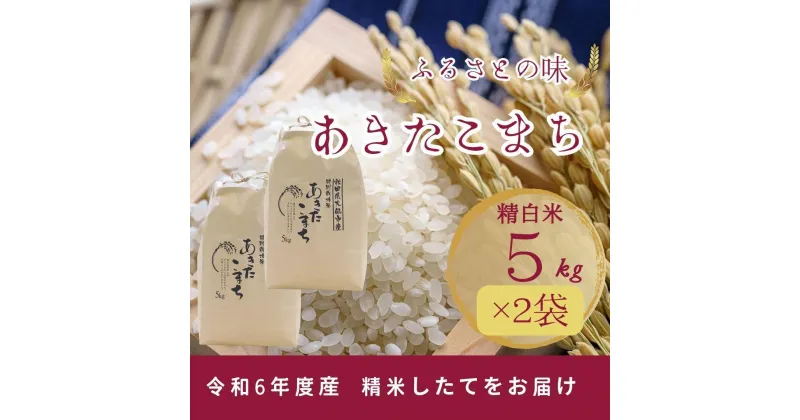 【ふるさと納税】【11月中旬より発送予定】令和6年度産　特別栽培米「あきたこまち」精白米5kg×2袋合計10kg | お米 こめ 白米 食品 人気 おすすめ 送料無料